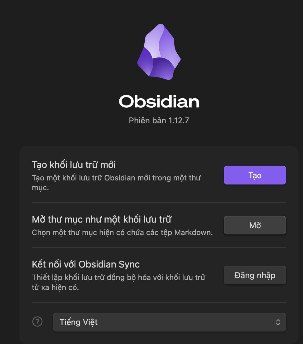 Chọn thư mục bộ não thứ hai trong Obsiadian
